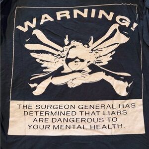 Boys Lie Black Warning Graphic Long-Sleeve Tee